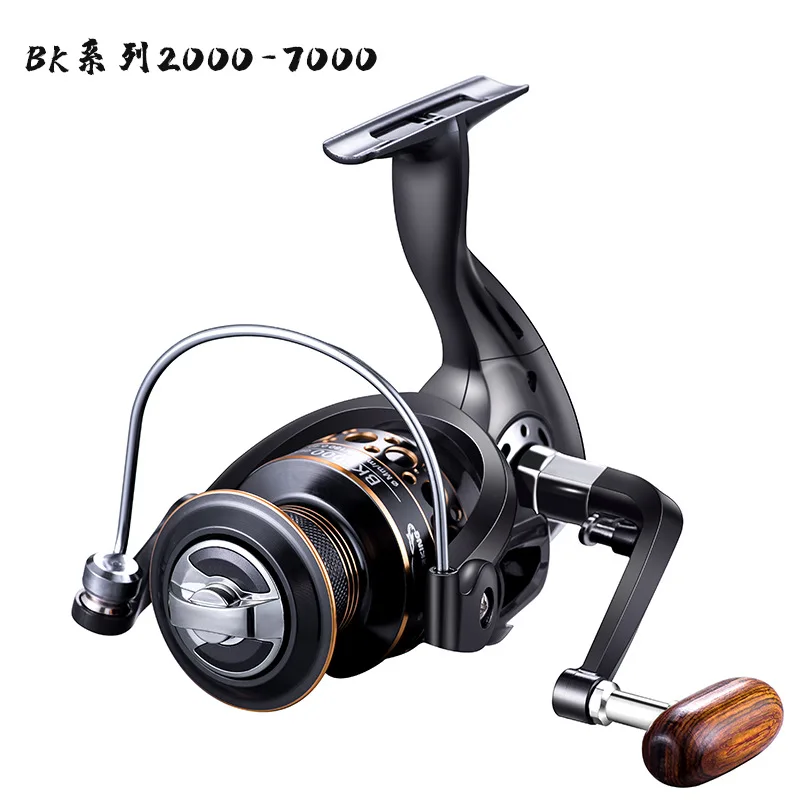 BK Spinning Fishing Reels for Saltwater Freshwater Fishing Reel Metal Spool  Left/Right Interchangeable Trout Carp Spinning Reel