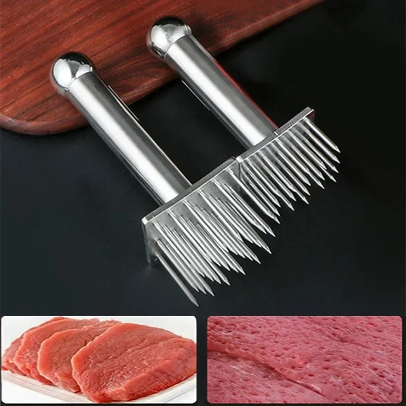 Description Picture 3 of itemStainless Steel Tenderizer Needle Professional Cooking Meat Hammer Needle Kitchen for Tenderizing Beef and Pork Chops Tool