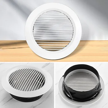 ABS Round Air Vent Louver Grille Cover Outlet Wall Ceiling Exhaust Ducting Waterproof Outlet Heating Cooling Ventilation Cap 1