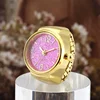 New Style Watch Rings Female Personality Golden Simple Number Glitter Student Accessories Gifts Male Fashion Finger Clock Ring 1