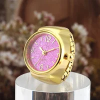 New Style Watch Rings Female Personality Golden Simple Number Glitter Student Accessories Gifts Male Fashion Finger Clock Ring 1
