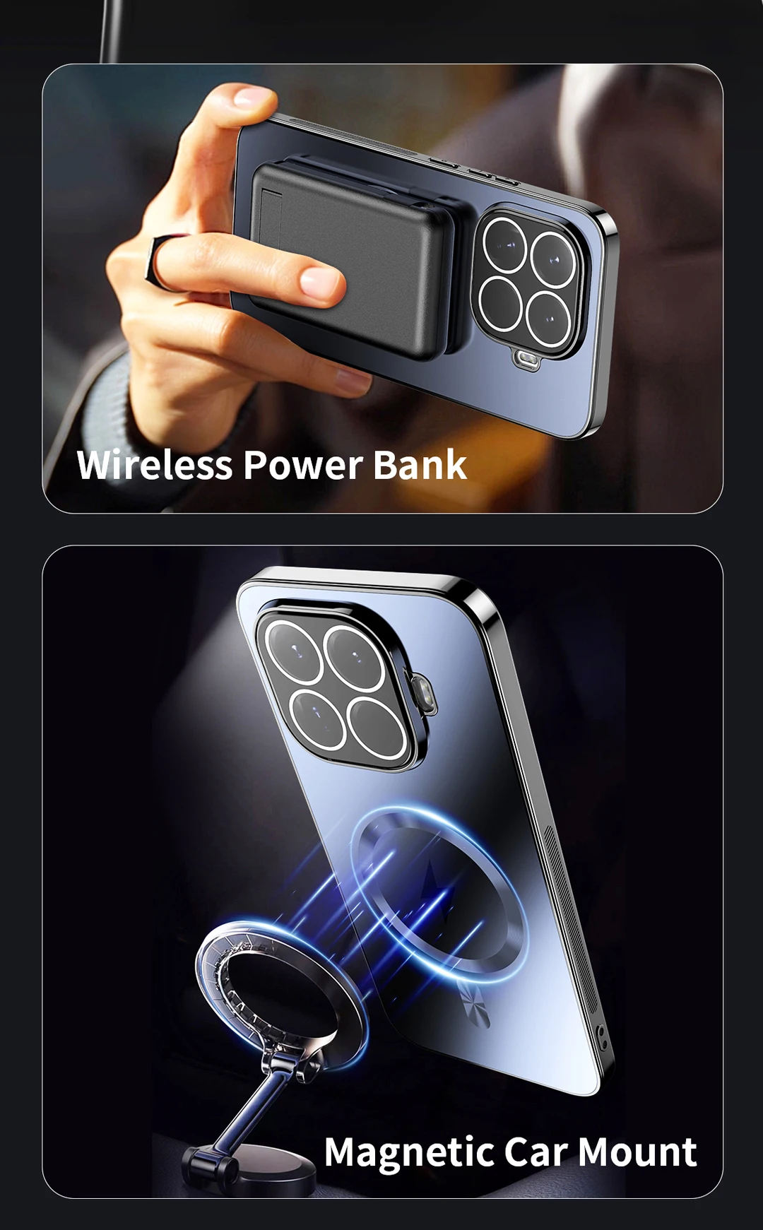 Enhanced Anti-Slip Magnetic Wireless Charging Full Lens Coverage Case