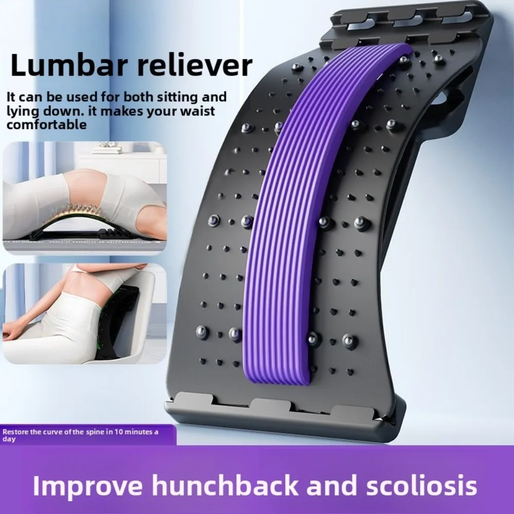Back Massager Stretch Lumbar Support Relaxation Spine Pain Relief Vertebral Relaxer Stretches The Lower Traction Corrects Waist