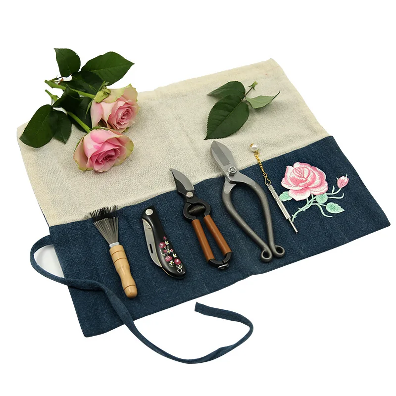 Japanese Style Florist Arrangement Tool Kit Set, Oharary Flower Art Scissors, Zen Bag