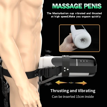 Fully Waterproof Male Masturbators Wearable Automatic Telescopic Pocket Pussy Blowjob Machine Penis Trainer Sex Toys for Men 18+