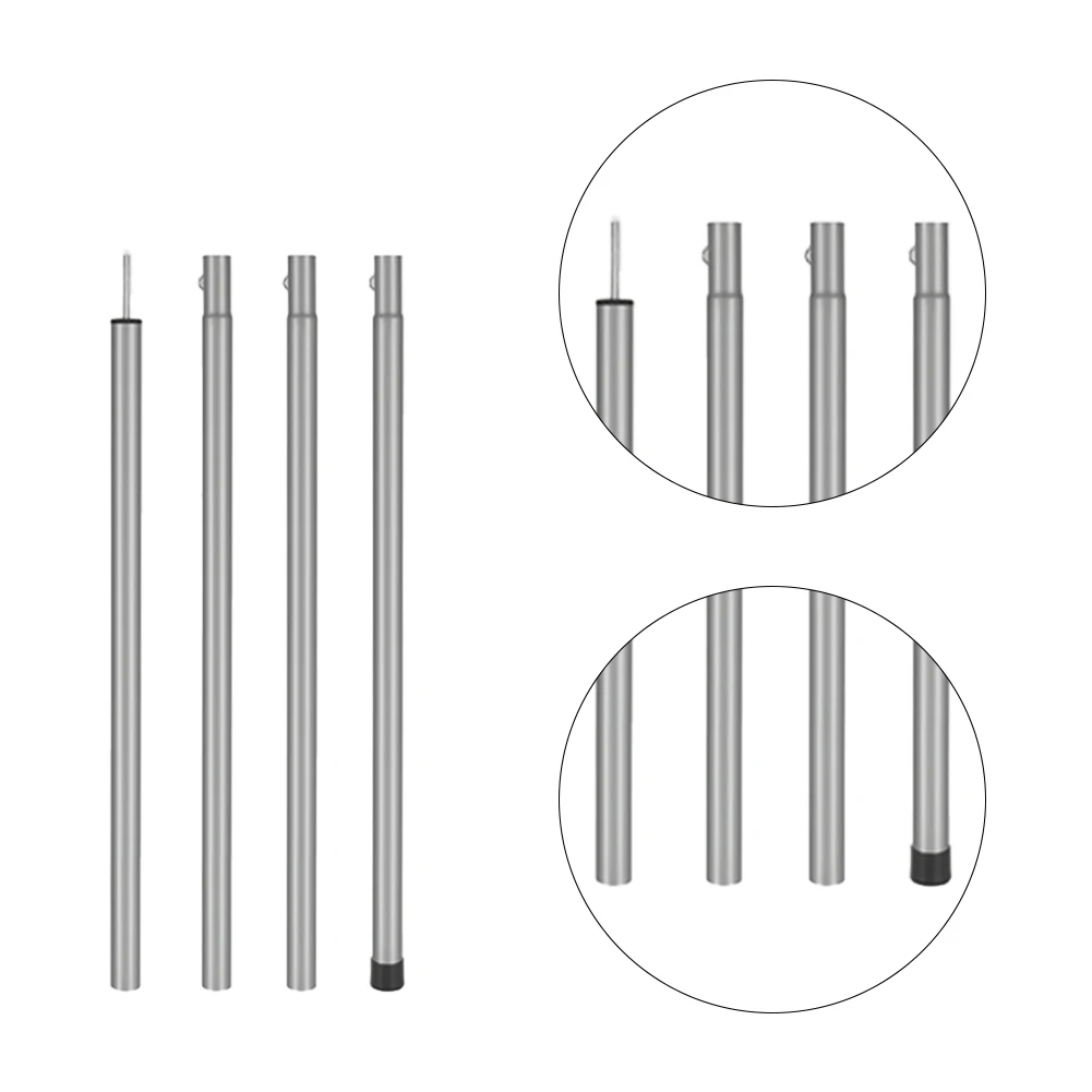 Beach Shelter Tarp Awning Pole 25mm Portable Canopy Awning Support Pole Wind Resistance Detachable for Backpacking Camping