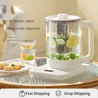 220V Household Electric Health Preserving Pot Home Glass Electric Kettle 1500MLConstant Temperature Multi Cooker Pot with Filter 1