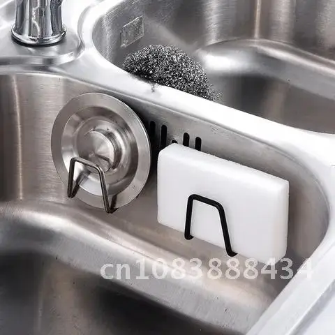 

Pack of 2 Self Adhesive Non-slip Sink Drain Drying Rack Sponges Holder 304 Stainless Steel Kitchen Storage Rack Storage