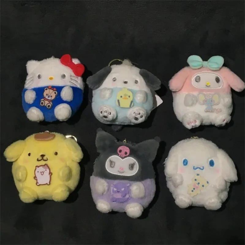 Sanrio Coin Purse Hello Kitty Melody Plush Toys Children Cute Kuromi Cinnamoroll Wallet Girls Cartoon Pochacco Plush Bag Gifts