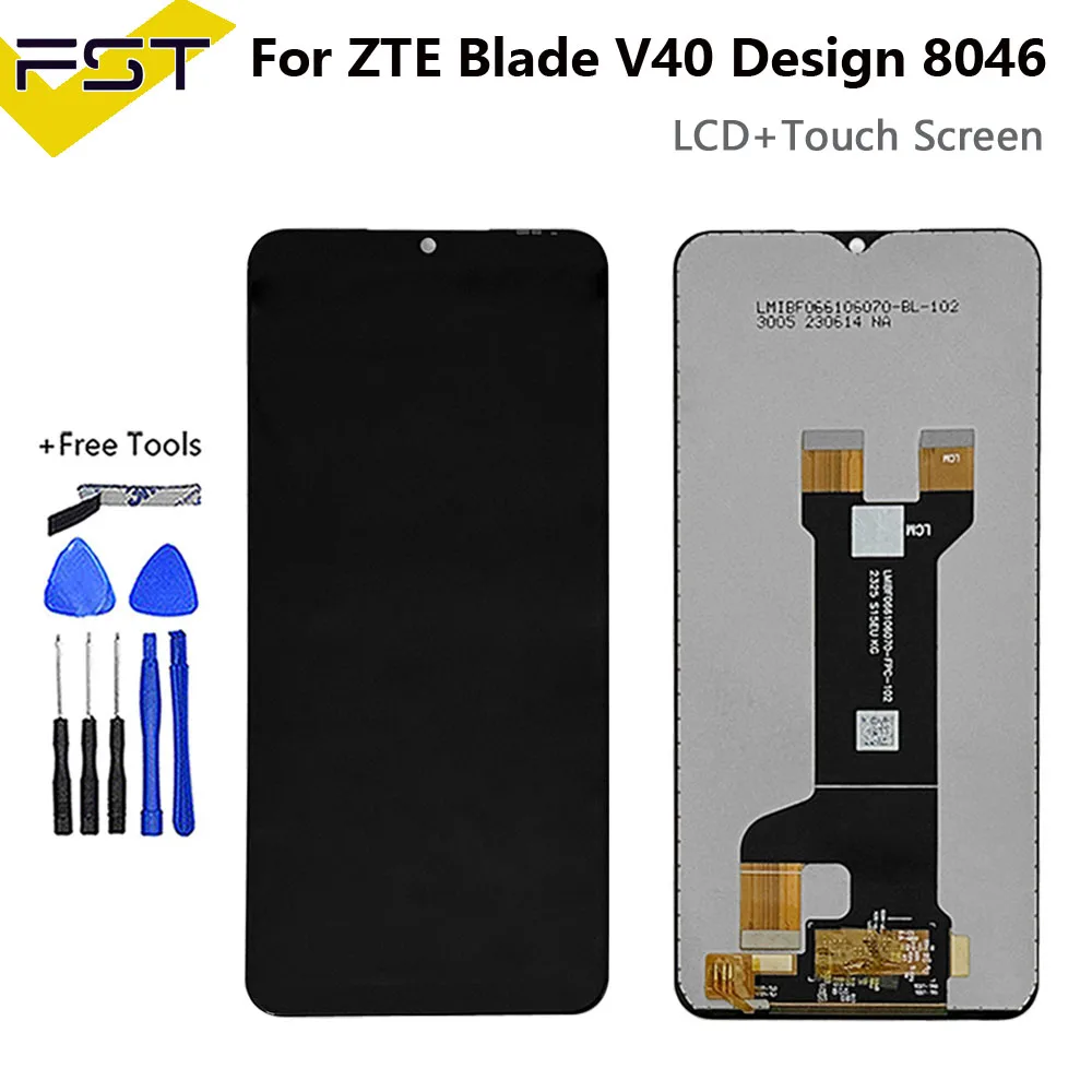 

6.6 Inch Black For ZTE Blade V40 Design 8046 LCD DIsplay Touch Screen Digitizer Panel Assembly Replacement LCD Parts