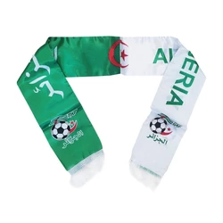 Algeria National Team Custom Satin Scarf 14x130cm - 14x130cm (WHITE)