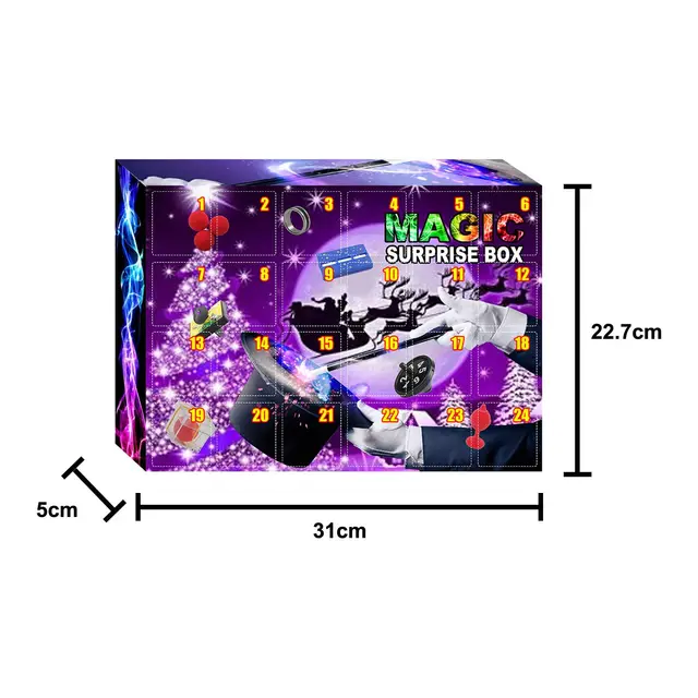 Christmas Countdown Calendar Gifts Magic Toys Fun Blind Box Creative Props Advent Present for Children Accessories Random 6