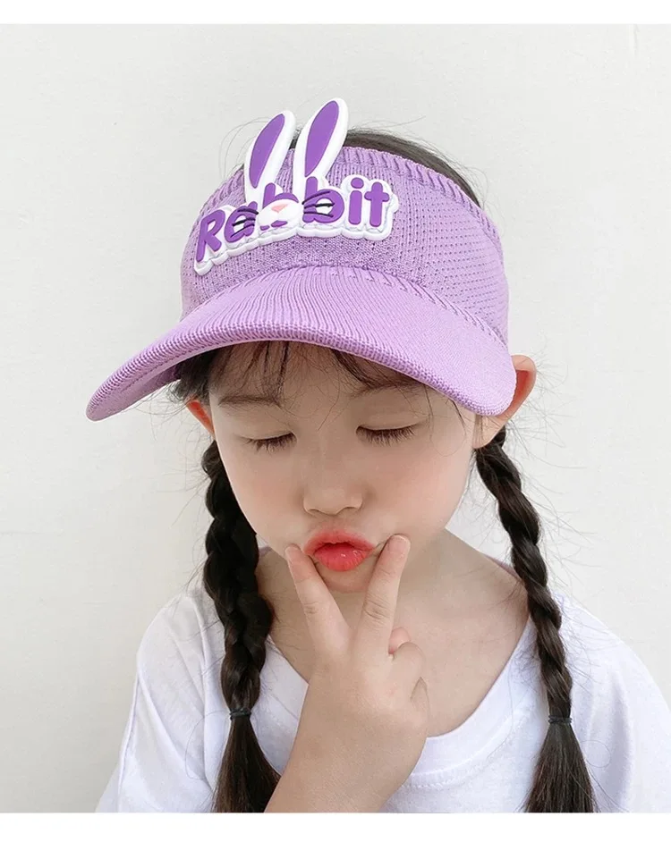 2023 New Sun Children Visors Cute Rabbit Wings Bunny Summer Hat for Kids Boys Girls Hats 3-12years Old_voghion.com