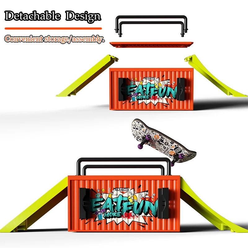 Kids Finger Skateboard Park Ramp Set with Professional Bearings