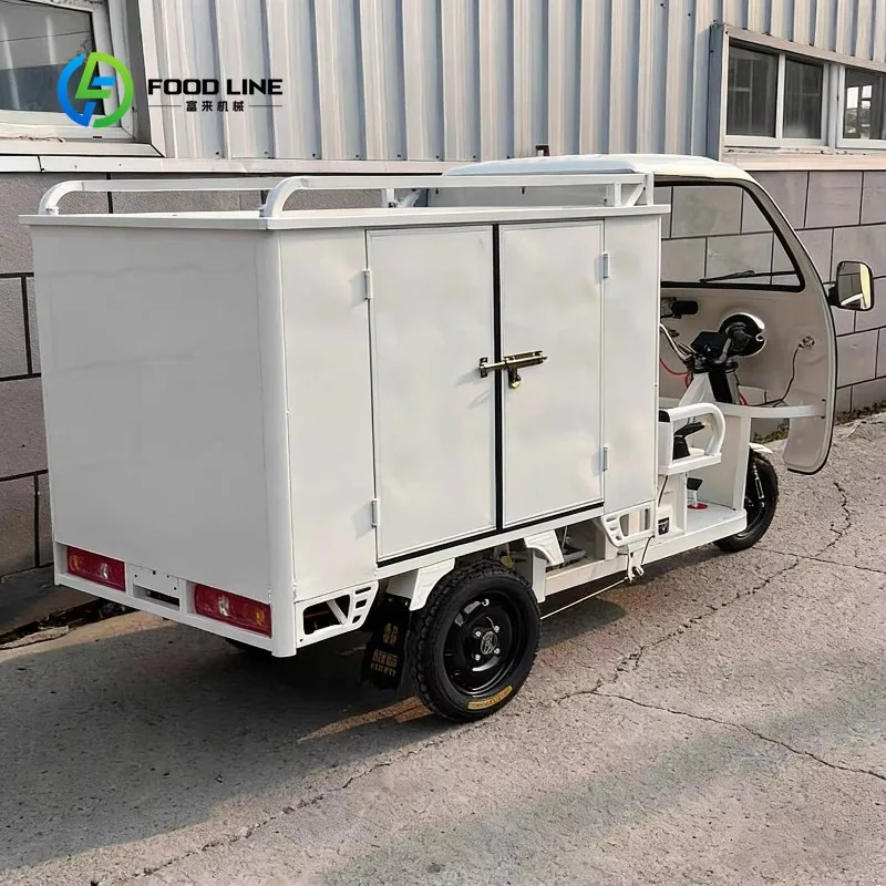 Triciclo Elettrico Personalizzato con Box Refrigerato per Catena del Freddo, Trasporto Mobile a Bassa Temperatura - immagine 4