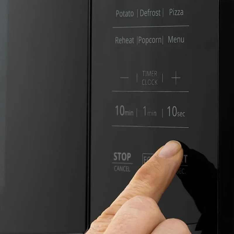 RecPro RV Kitchen Air Fryer & Convection Microwave with Trim Kit | 1.0 Cu. Ft. | 120V | 6 Cooking Modes (Black) 6