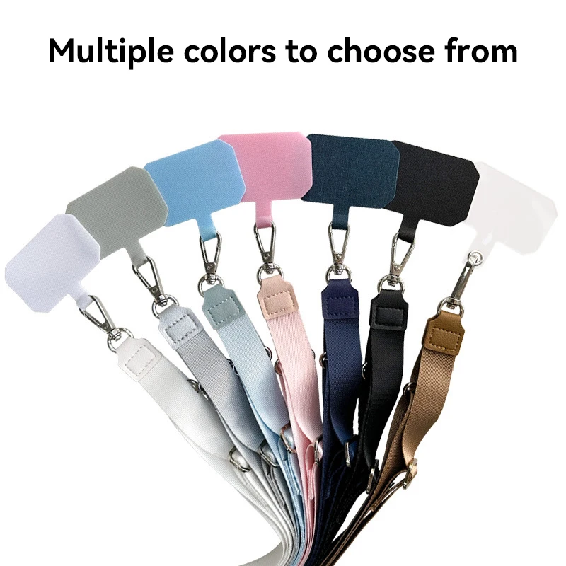 Adjustable Neck Cord Phone Strap with Patch Holder and Lanyard