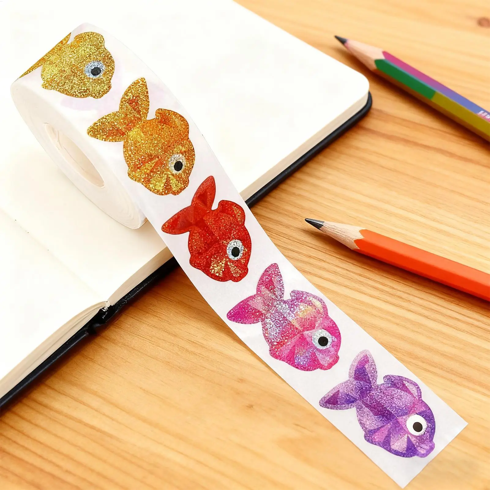 Sea Fish Stickers Adhesive Decals 500 Sheets Reward Fish Stickers For Teachers For Boys Toddler Teens Students Scrapbooking
