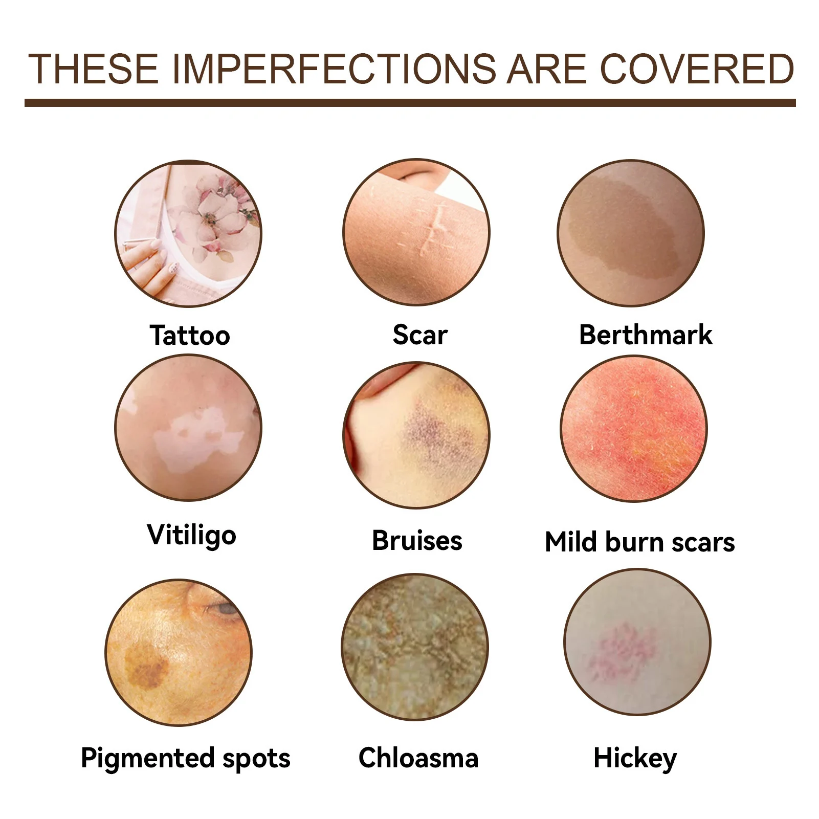 Tattoo Concealer Excellent Full Coverage Concealer Makeup For Acnes 20ml Tattoo Cover-Up Makeup Use On Body For Legs For Men And 6