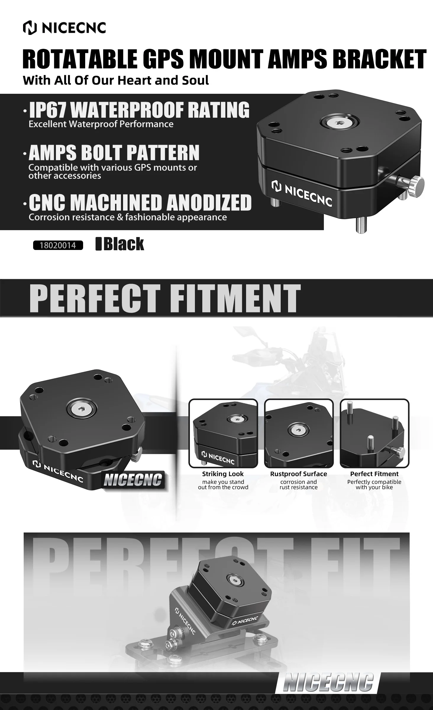 Drehbare GPS-Halterung für AMPS-Halterung für Beta RR 300 Xtrainer 300 250 RR 125 RR 250 RR 350 RR 390 RR 400 RR 430 RR 450 RR 498 RR 500 – Detail 1