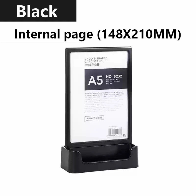 A5 148x210 מ "מ שולחן פלסטיק שולחן מחזיק שלט לעמוד תמונה פוסטר מסגרת שולחן עבודה מסעדה שולחן עבודה תפריט