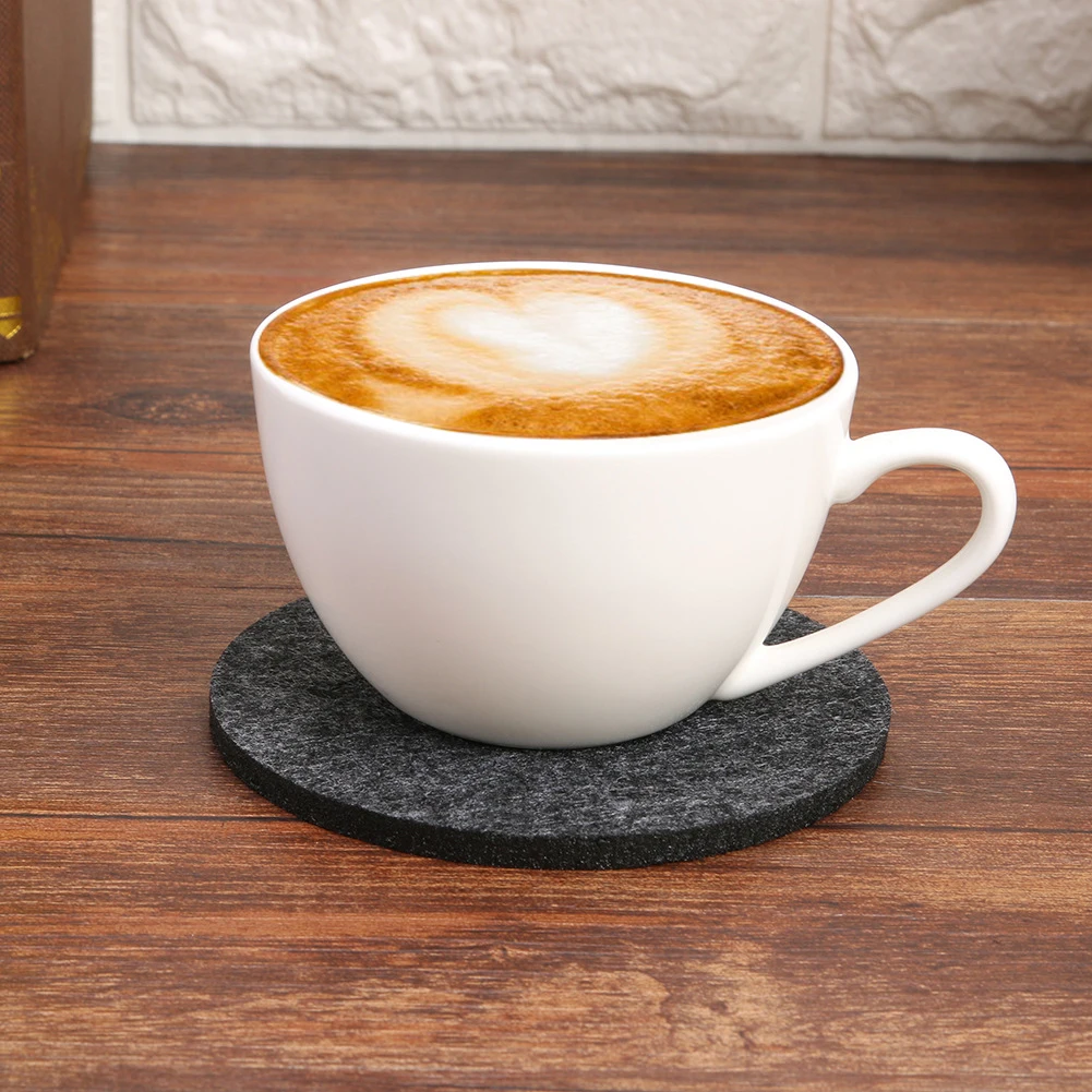 11-Piece Felt Coaster Set - Heat Resistant Table Protector Mats