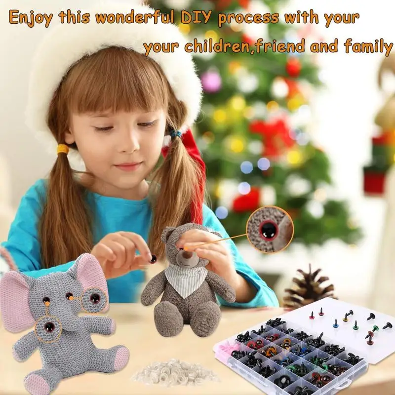 Plastic Safety Eyes Doll Handmade Accessories 796-100PCS DIY Craft Eyes Noses