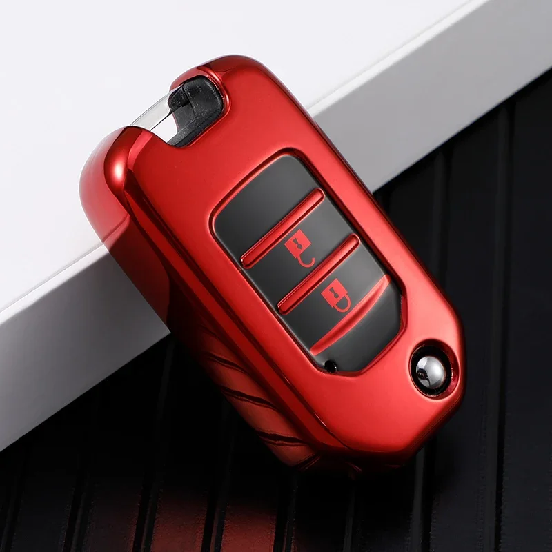 Key Case Cover Key Case Flip Key Fob Shell Car Key Shell For Honda Accord Civic CR-V HR-V HRV Crider Jade Odyssey Car TPU Folding Key Cover