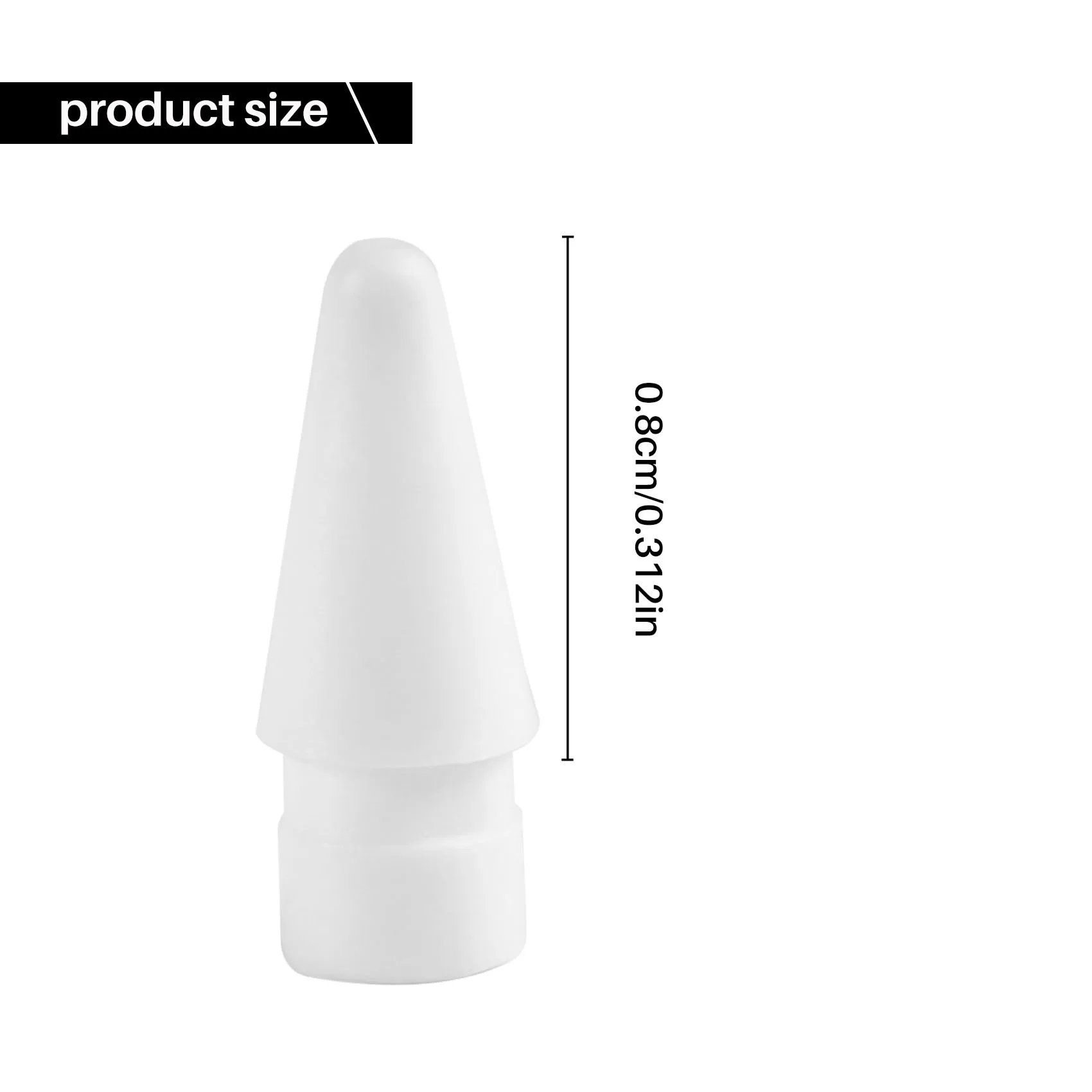 Confezione Da 4 Punte Di Ricambio Per Pennini Apple Pencil Per Apple Pencil 1A E 2A Generazione (Bianco)