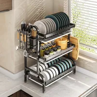 Tableware storage rack Dish Drying Rack Kitchen Dish Storage Rust-Proof Large Capacity Bowl And Chopstick Storage Box Rack 1