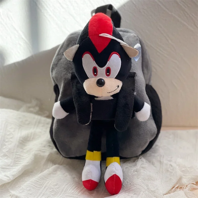 

Sonic Detachable Plush Toy Backpack for Kids kindergarten School Students Schoolbag Boys Girls Anime Cartoon School Bag Mochila