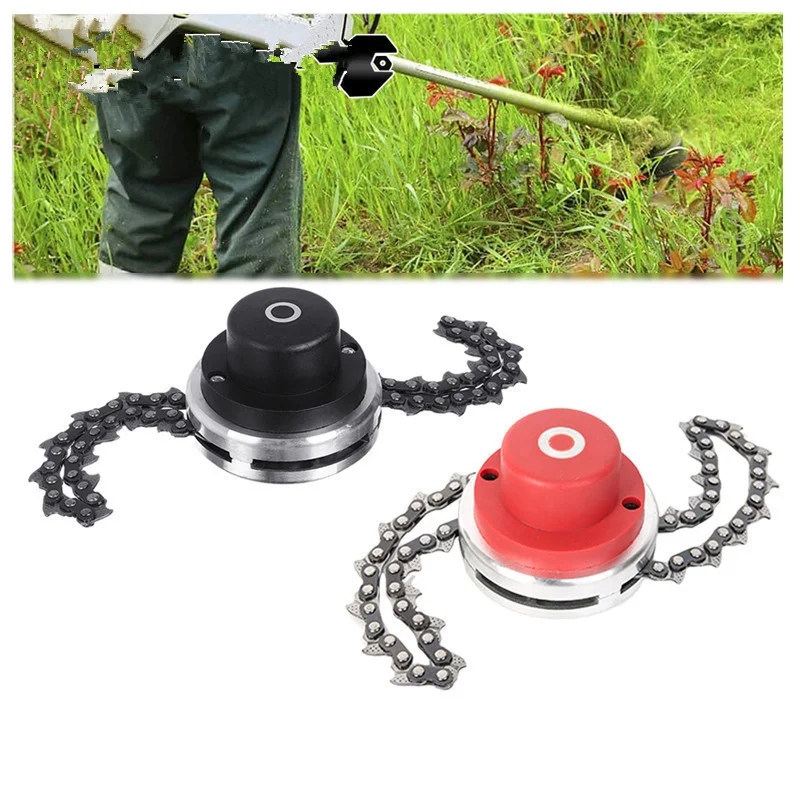 Universal Lawn Mower Chain Grass Petrol Trimmer Head Coil Chain Brush Cutter Head Weeding Machine Chains Blade Garden Accessorie hot sale 1pc universal 4 lines bump speed feed string trimmer head grass trimmer head for lawn mower brush cutter head