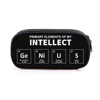 Periodic Table of Elements Print Cosmetic Case Pencil Bag Cute Genius Stationary Bag Teenager Pencil Box School Case Supplies 2