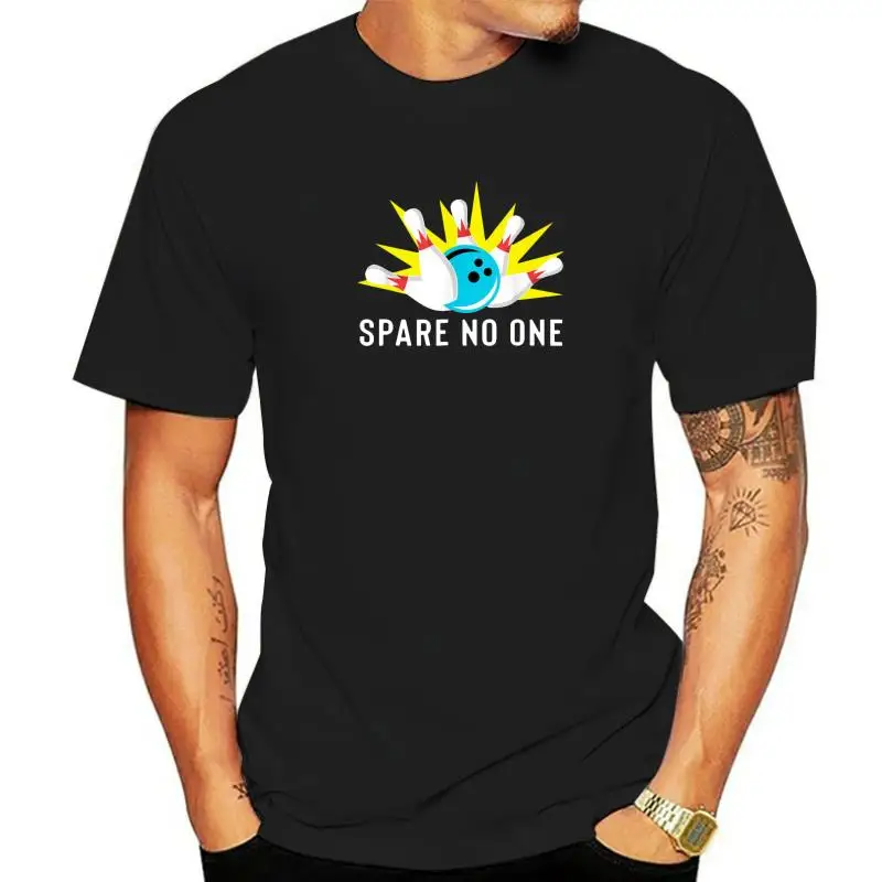 Spare No One Bowling T-Shirt T Shirts Tops & Tees Newest Cotton Summer Camisas Hombre Men Christmas Clothing Aesthetic