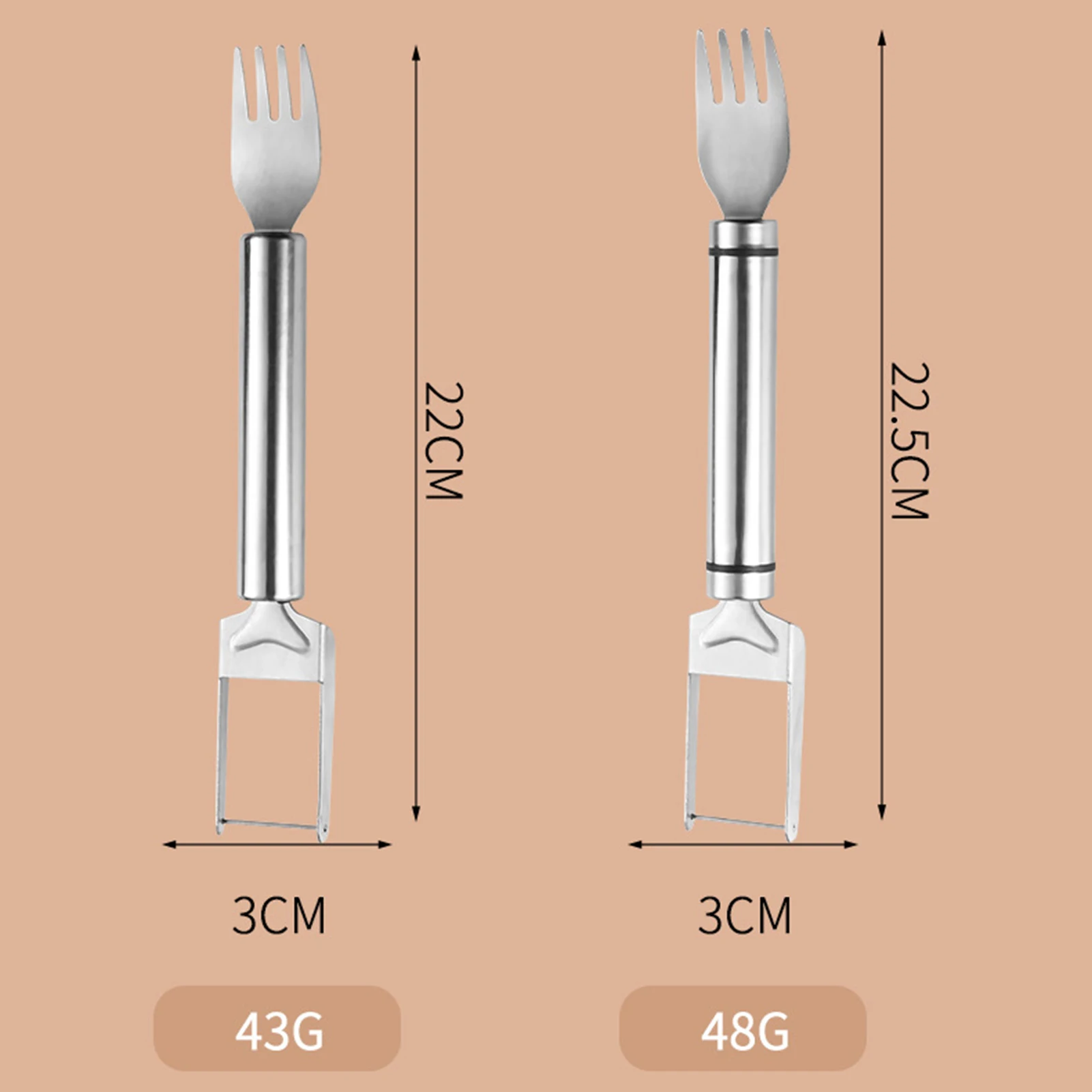 2 In 1 Watermelon Cutter Fork Portable Melons Cutter Slicers Tool vegetable cutter fruit cutter For Camping Picnic