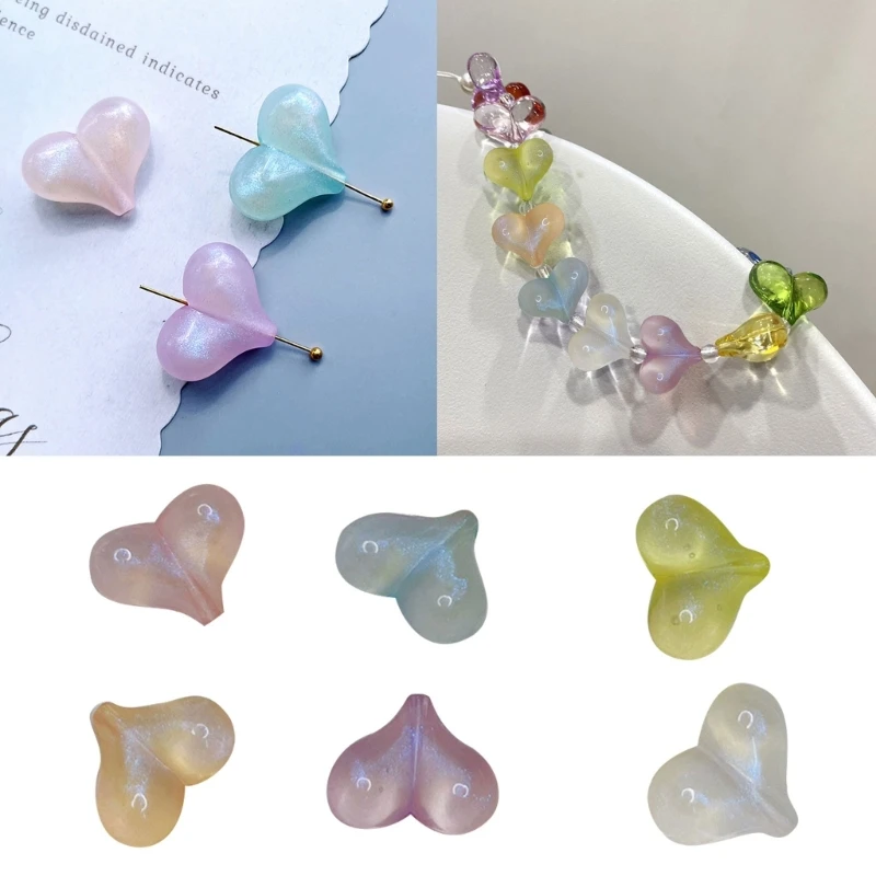 

100-Piece Блестящий HeartCharm Сверкающее сердце Аксессуары DIY Heart Charm