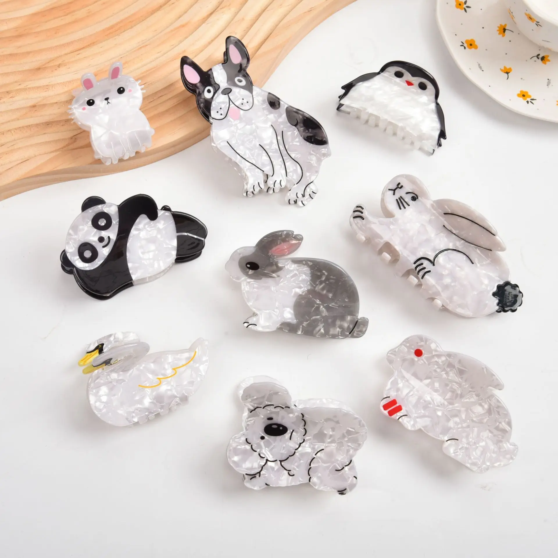 Yhj A Family Of Cute Animals Hair Claw Koala Rabbit Panda Lovely Hair Claw Clip Accessori Per Capelli Per Donna Ragazza