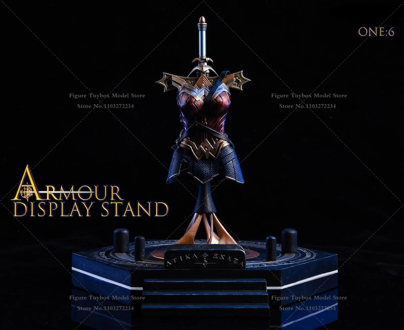 Soporte de exhibición de armadura TYStoys SJT 1/6 Wonder Woman, espada, escudo para figura de 12" - Imagen 16 de 18