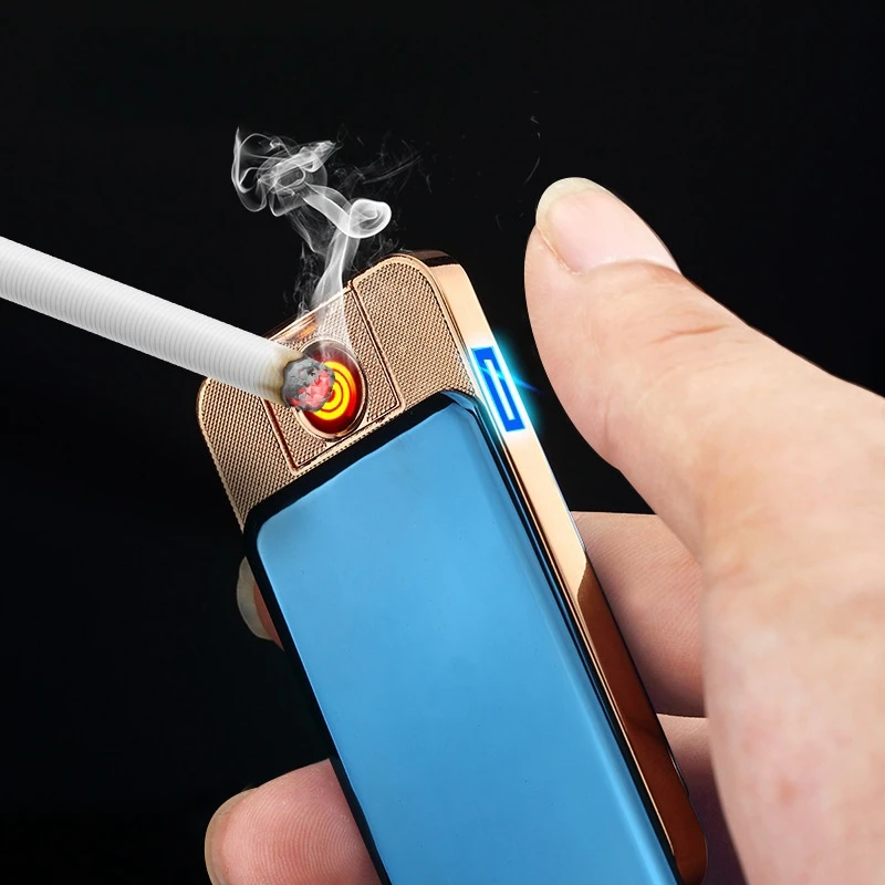 

Personalized Creative Shape Fingerprint Sensor USB Charging Electronic Cigarette Lighter Windproof Flameless Tungsten Lighter