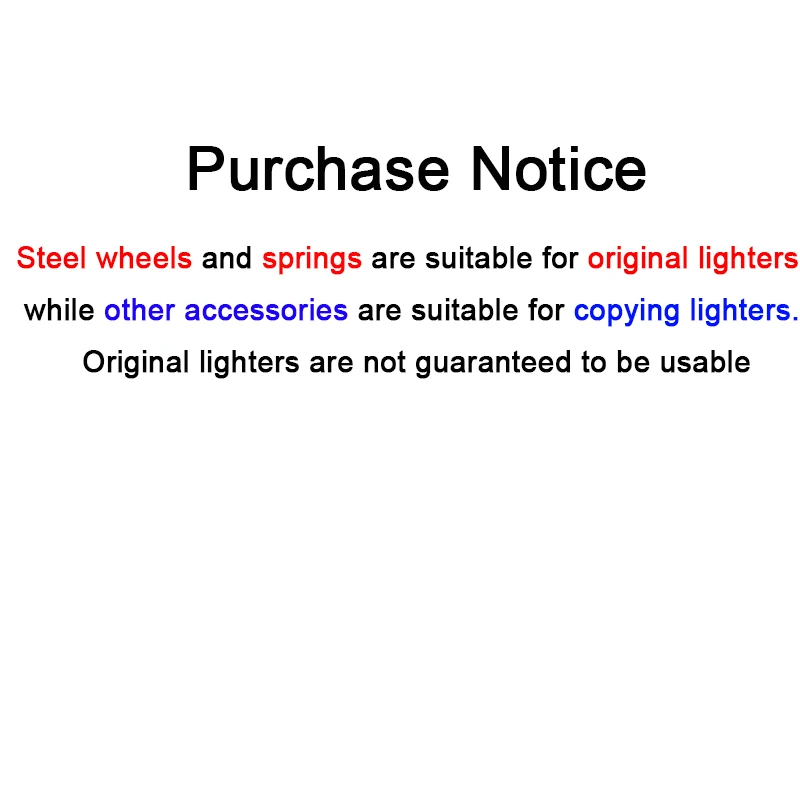 Swiss Classic Lighter Service Parts Steel Wheel Single Claw Double Claw Spring Accessories 2