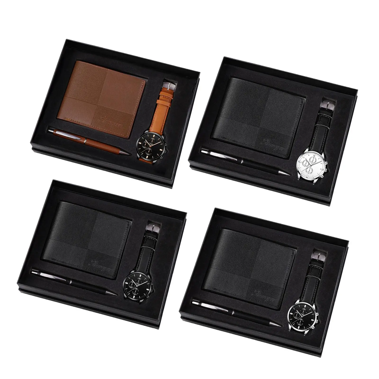 Men's Gift Set Combination Set Beautifully Decoration Watch Wallet Pen Set for Male Holiday Anniversary Fathers Day Couple Men's Gift Set Combination Set Beautifully Decoration Watch Wallet Pen Set for Male Holiday Anniversary Fathers Day Couple