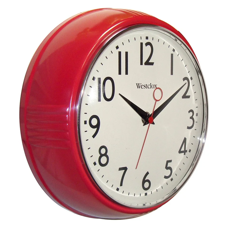 Retro Wall Clock with Convex Glass Lens