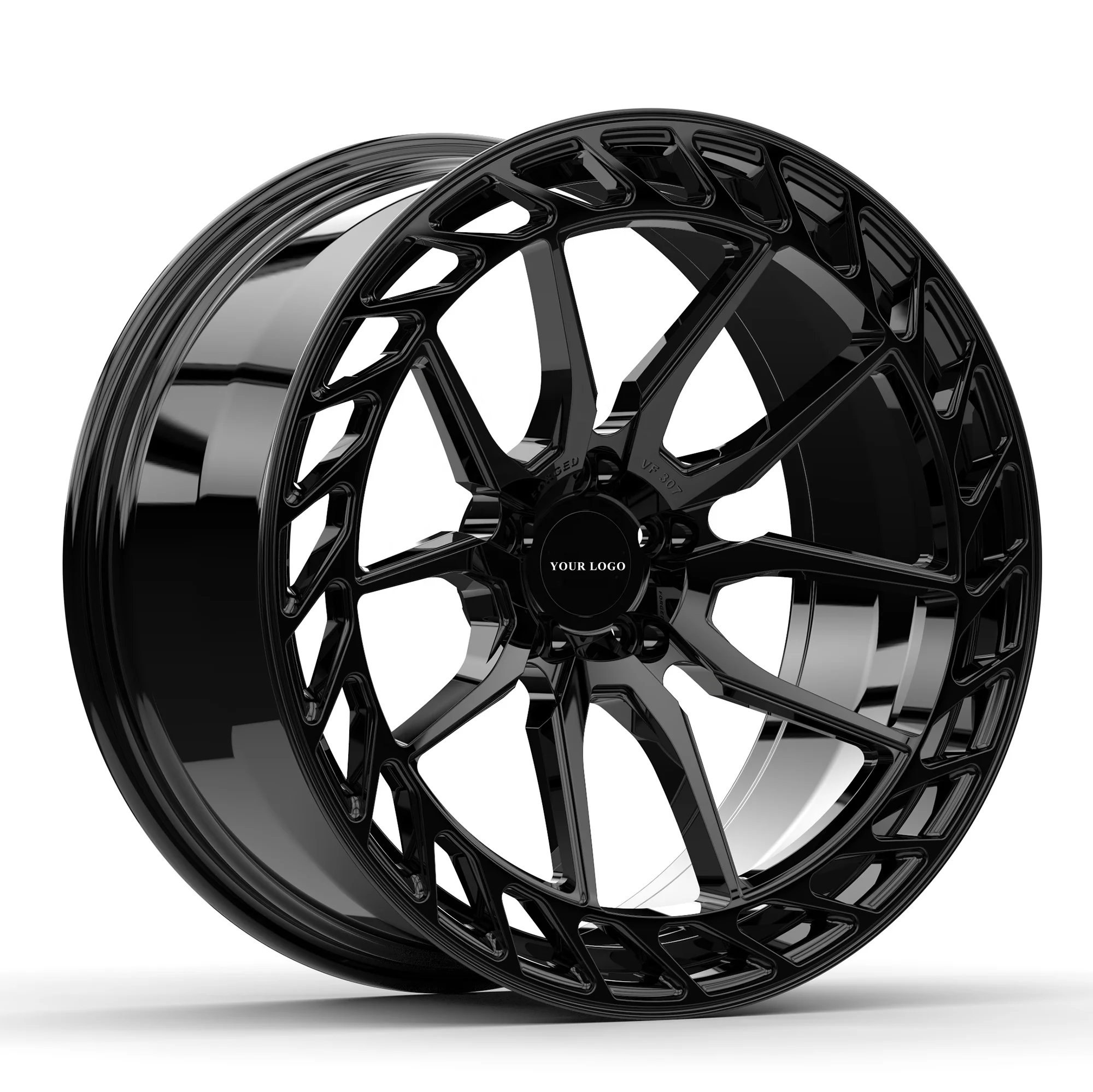  High Quality Super Concave Customized Forged Wheels Gloss Black Polished 5x120 5x114.3 5x130 5x127  Passenger Car Rims