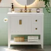 Bathroom Vanity with Sink, 30" Bathroom Cabinet with 2 Drawers and Storage, Modern Bathroom Vanity Set, Easy Assembly 1