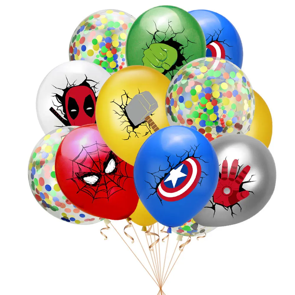 Marvel Balloons Suit Bambini Festa Di Compleanno Baby Shower Room Decorazione Forniture Spiderman Hulk Supereroe Tema Palloncino In Lattice