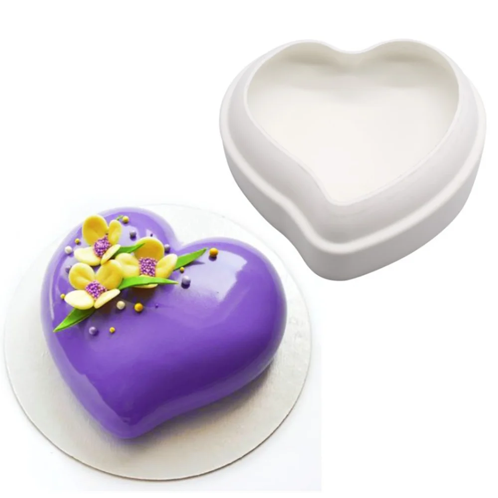 

Love-Heart Shape Silicone Mold Heart Mousse Mould Chocolate Ice Cream Dessert Mouler Cake Decorating Tools Kitchen Accessories