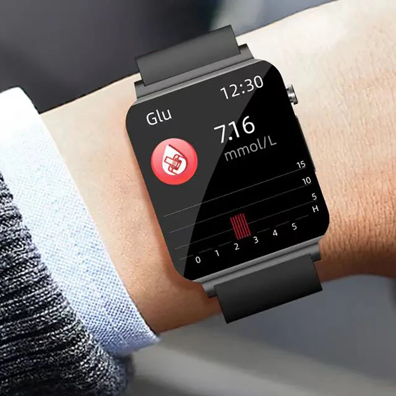 Intelligent Electronic Watch PPG+ECG Remote Care Non-Invasive Blood Glucose Automatic Detection Temperature Monitoring smart watch blood glucose monitor