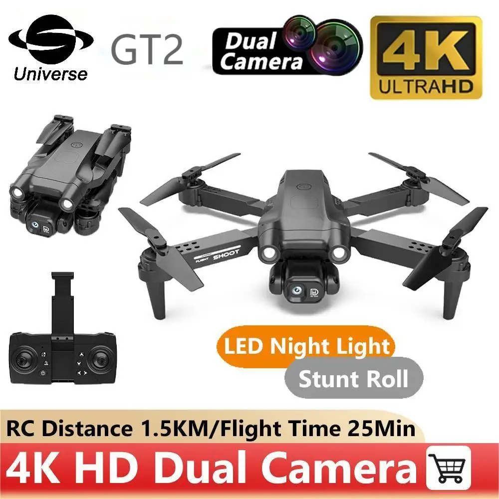 

2023 new GT2 mini drone GPS 8K HD 4K professional camera remote control foldable quadcopter drone 25min flight 1.5KM toys