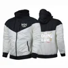 2025 No Boxing No Life Gym Men's Spring and Autumn Thin Windproof Casual Hooded Color Matching Fashion Printing Windbreaker Coat 4