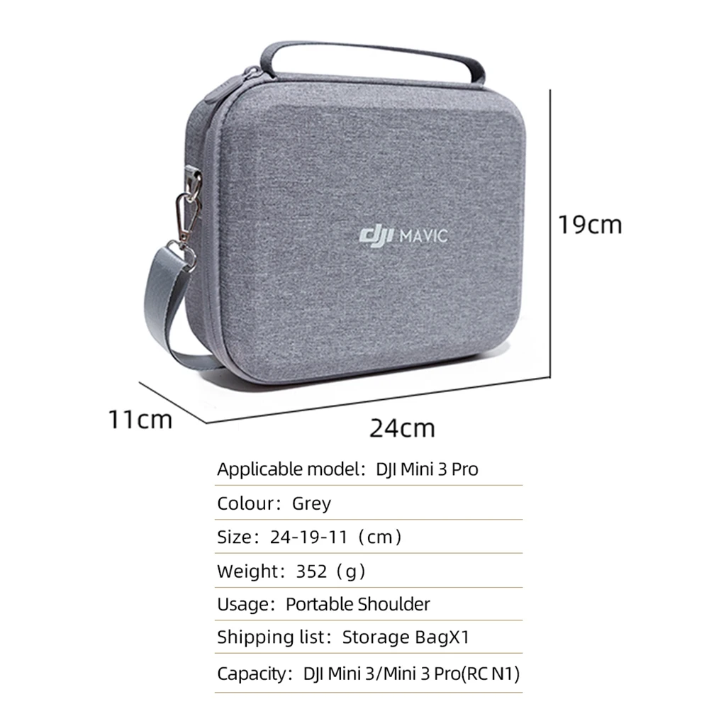 Portable Mini 3 Carrying Case Hard EVA Storage Shoulder Bag Remote Controller Battery Handbag for DJI Mini 3 Drone Accessories images - 6